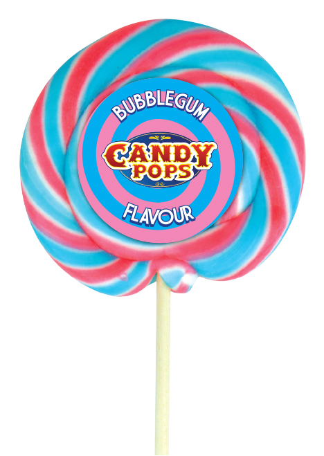 Candy Pops Traditional Bubblegum Wheel Lollipops 75 g