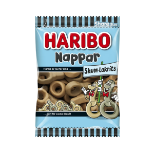 Haribo Nappar Lakrisskum 120 g