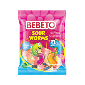 Bebeto Sour Worms 80 g