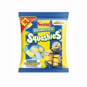 Swizzels Minions Drumstick Squashies Banana & Blueberry 110 g